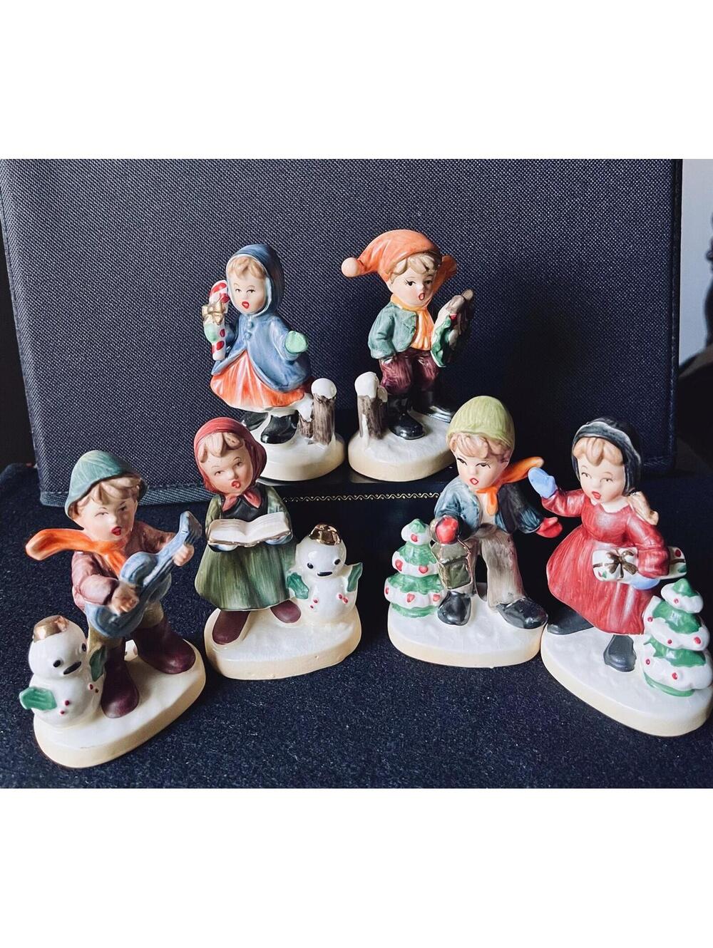 Vintage Set Of 6 NAPCO Napcoware Christmas figurines X-8366 Imported From Japan